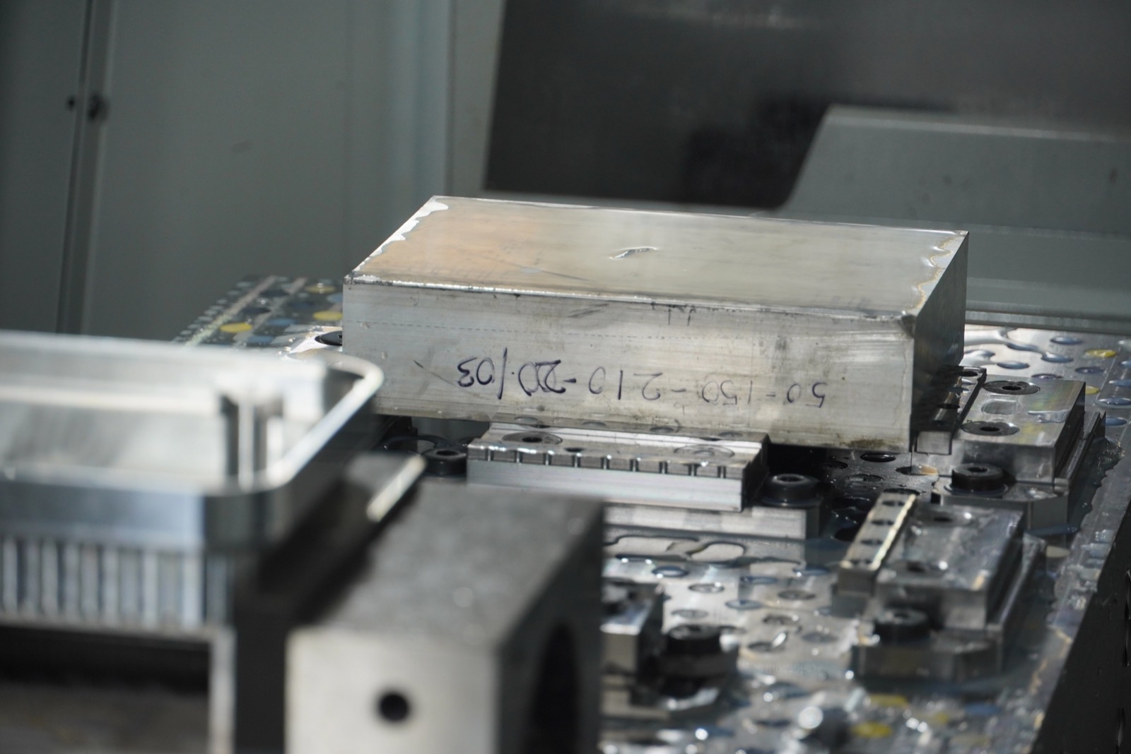 HAAS CNC machine work area